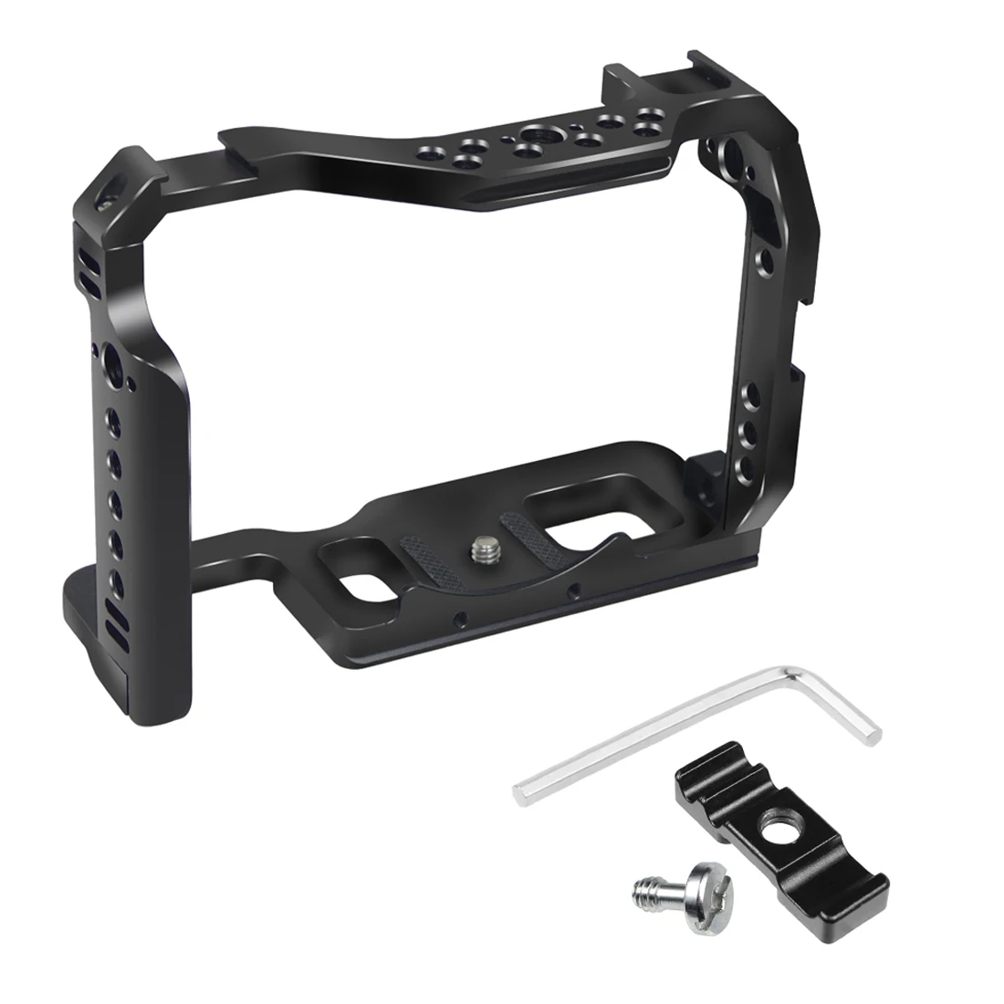 A7M4 A7R4 Kamera Vollkäfig Rig Griff Griff Arca-stil Kalten Schuh Halterung ARRI Ortung für Sony Alpha 7S III IV A7M3 A73 A7R3 A7S3 – Detail 26