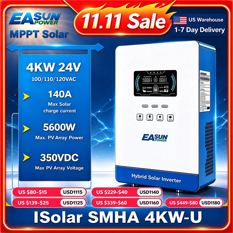 Grid Tie Inverter Limiter 2000W - Inversor solar híbrido EASUN POWER 4KW