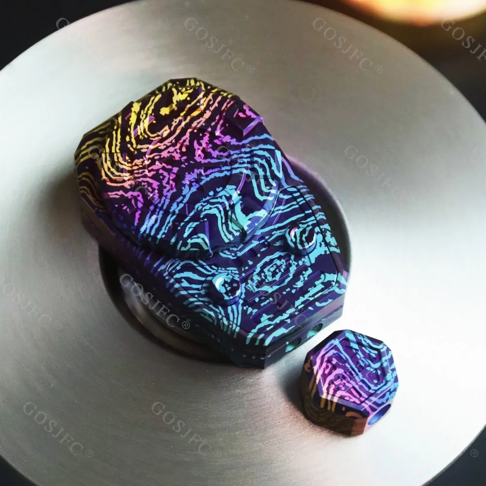 RYAN EDC VOYAGER titane nouvelle couleur Push curseur cliquet Fidget Spinner Fidget jouets pour adultes soulagement de l'anxiété Gadgets jouets de bureau