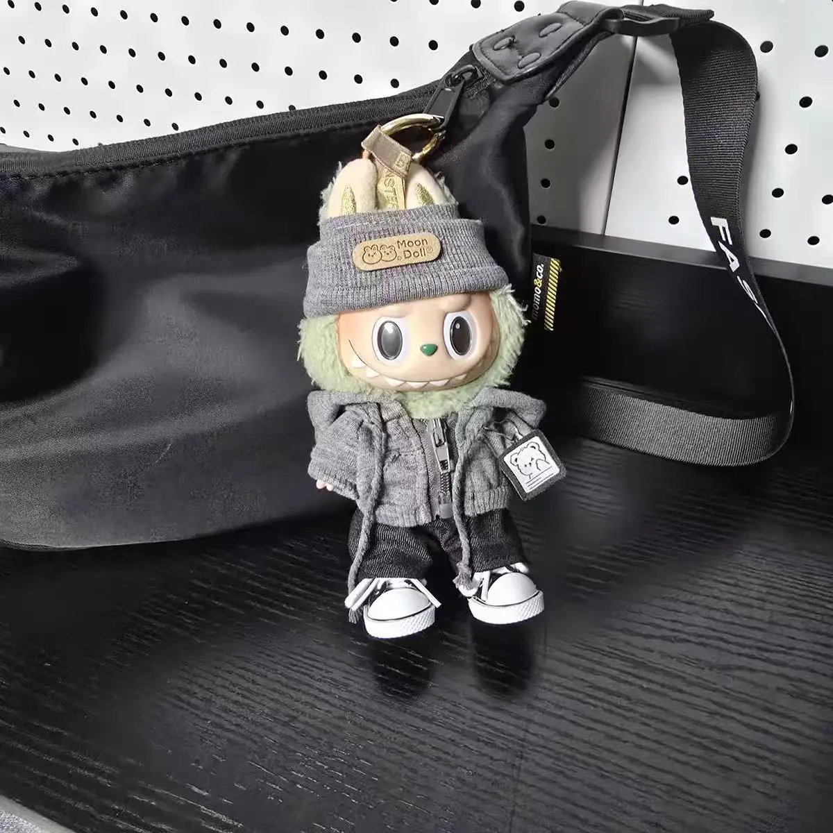 Doll Clothing Academy Cool Shadow Uniform Set 17cm Plush Doll Clothing Accessories Labubu I II Idol Doll Sitting Party