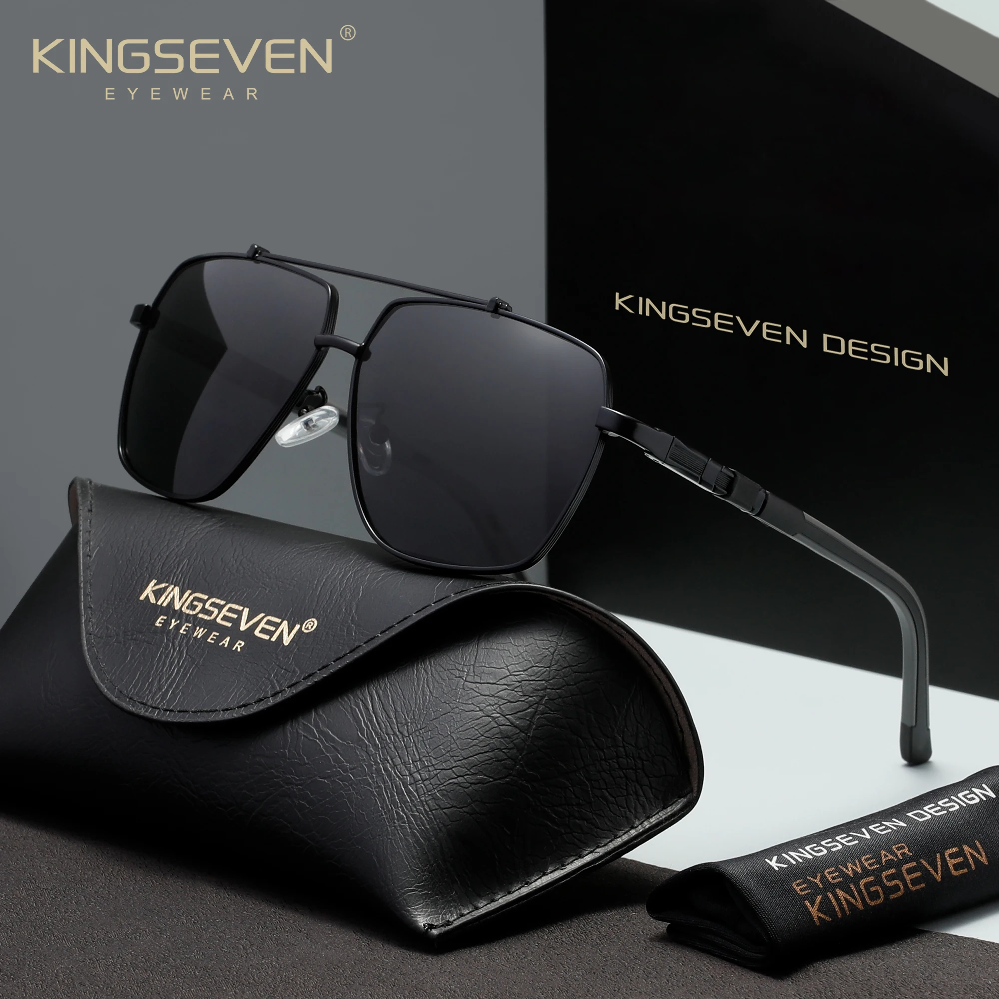 

Солнцезащитные очки KINGSEVEN, модные, поляризованные, с защитой UV400, для мужчин и женщин, для активного отдыха, вождения, с квадратной большой оправой
