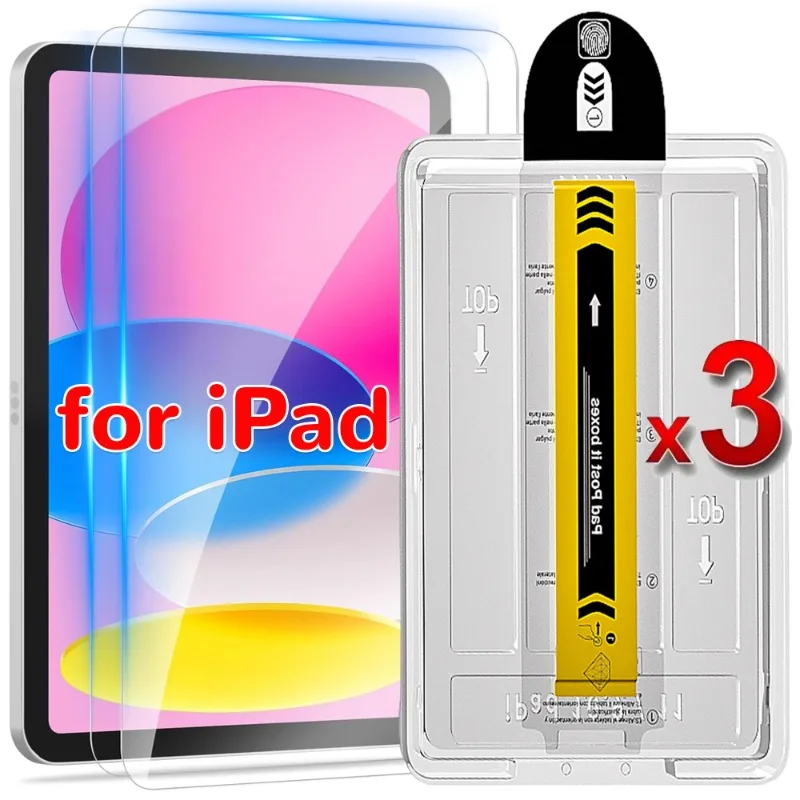 

1/2/3Pack Dust Free Easy Installation Screen Protector for iPad Air 6 11 Inch Tempered Glass Coverage Bubble Free Self Aligning