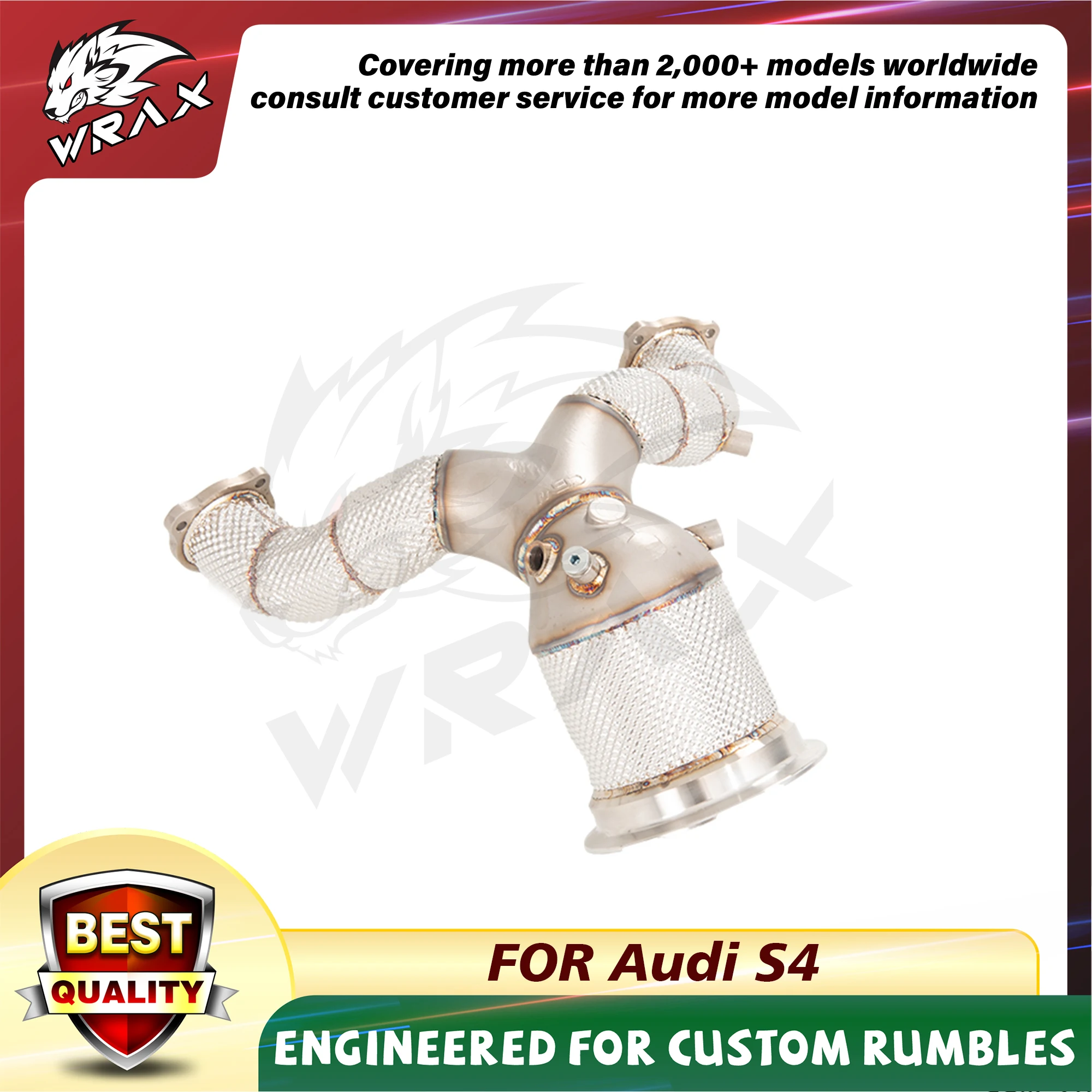 

WRAX Exhaust For Audi Audi S4 Downpipe Systems car accessories lossless replacement