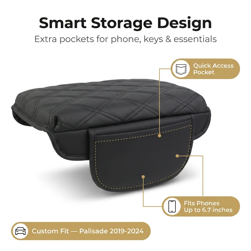 

For 2019-2024 Hyundai Palisade Car Armrest Box Protector Mat For Hyundai Palisade Accessories