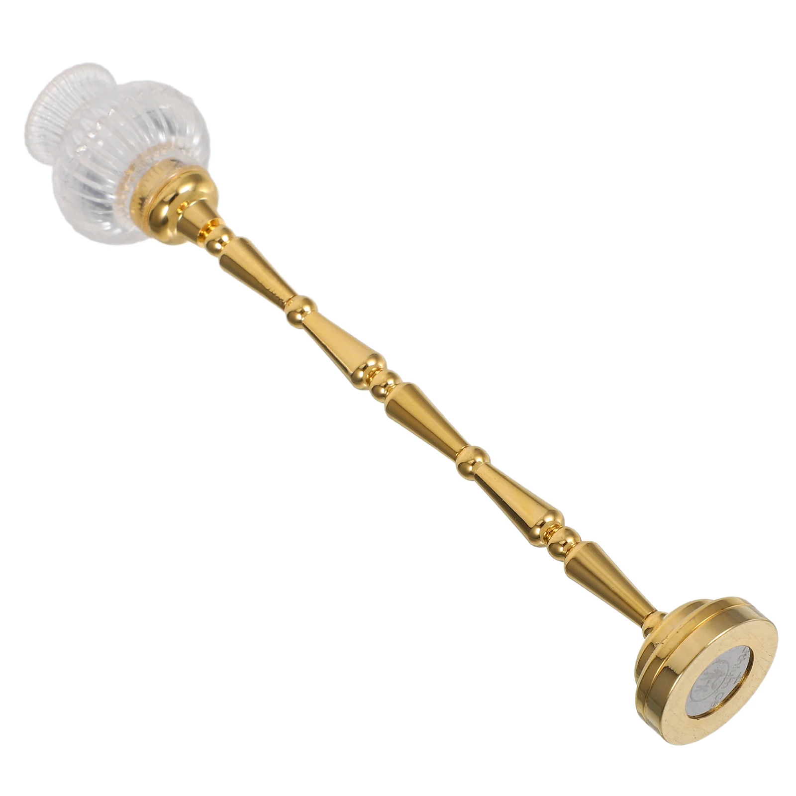 

Mini Flower-shaped Standing Lamp Bedside Light Model Golden Dollhouse Furniture Decoration