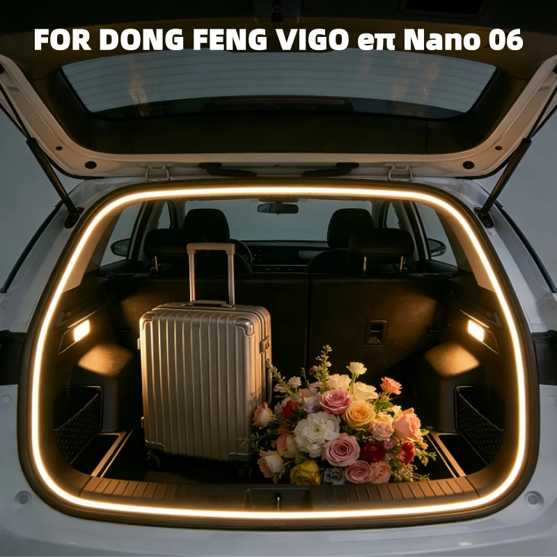 

Светодиодная лента для багажника DONG FENG VIGO eπ Nano 06, модифицированная подсветка, атмосферные огни, белый/теплый белый свет, задняя светодиодная лента для багажника.