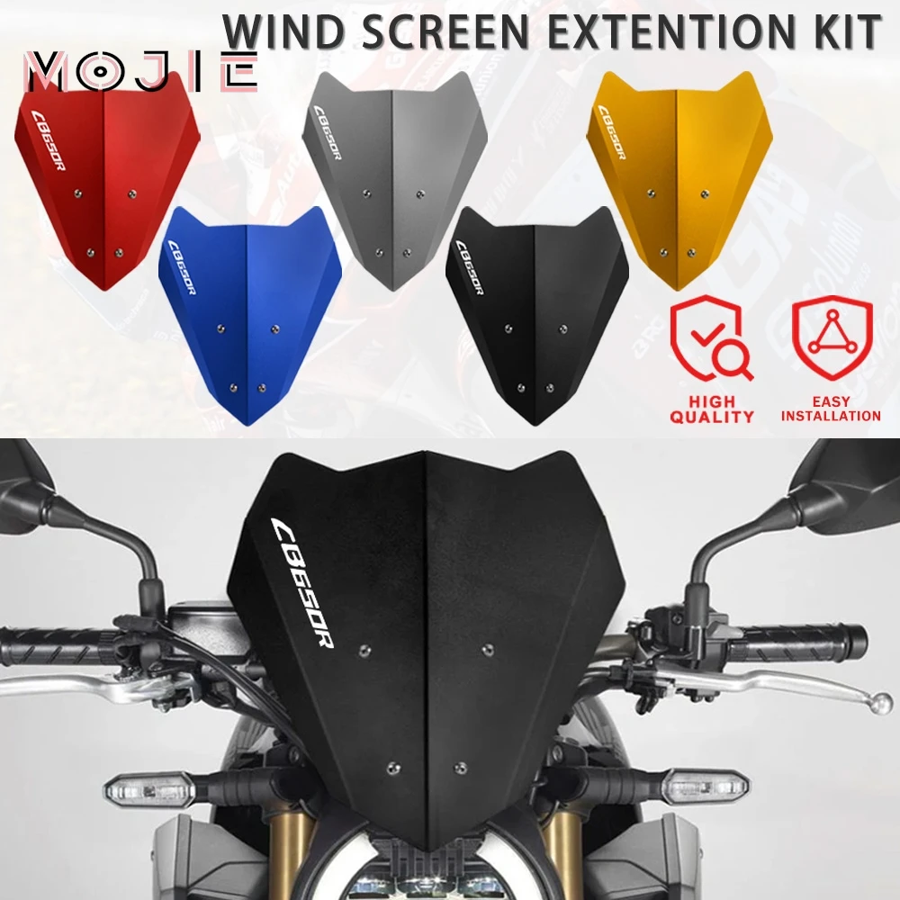 

CB650R Windshield Screen Visor Windscreen Fairing Wind Deflector For HONDA CB 650R CB 650 R CB650 R 2018 - 2024 2023 2022 2021