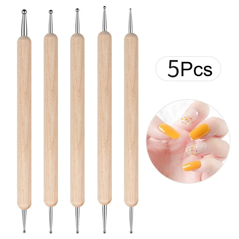 1Set Pottery Dots Sculpture Tool Stainless Steel Polymer Clay Shape Pen Metal Ball Clay Carving DIY Ceramics Decorating Tools
