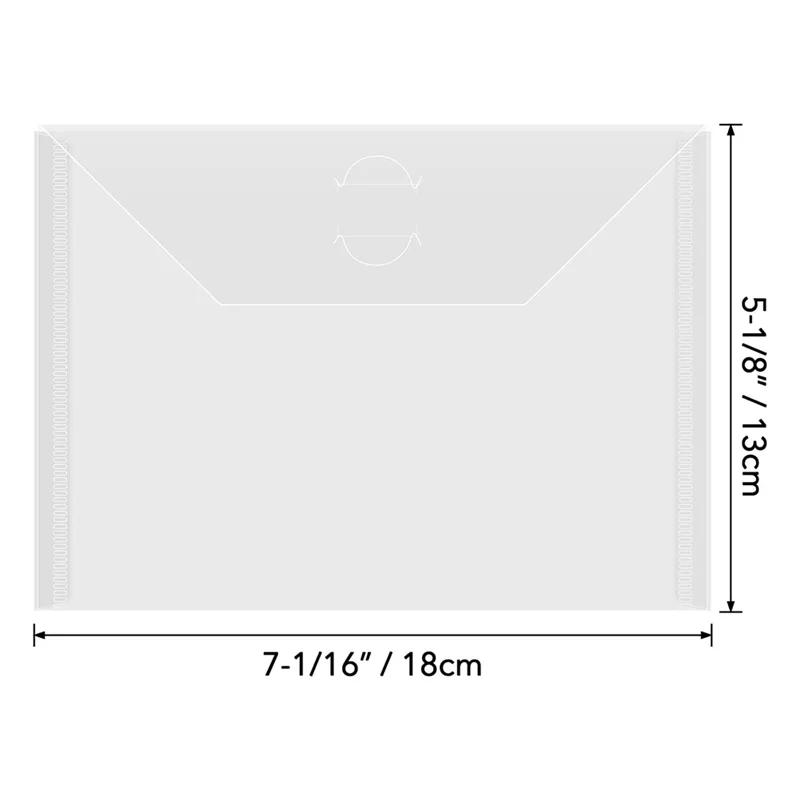 A34M-150Pcs 7X5in Storage Envelopes,Resealable Plastic Envelopes Pockets Storage Bag For Clear Stamp,Die Cuts,Scrapbook Paper Du