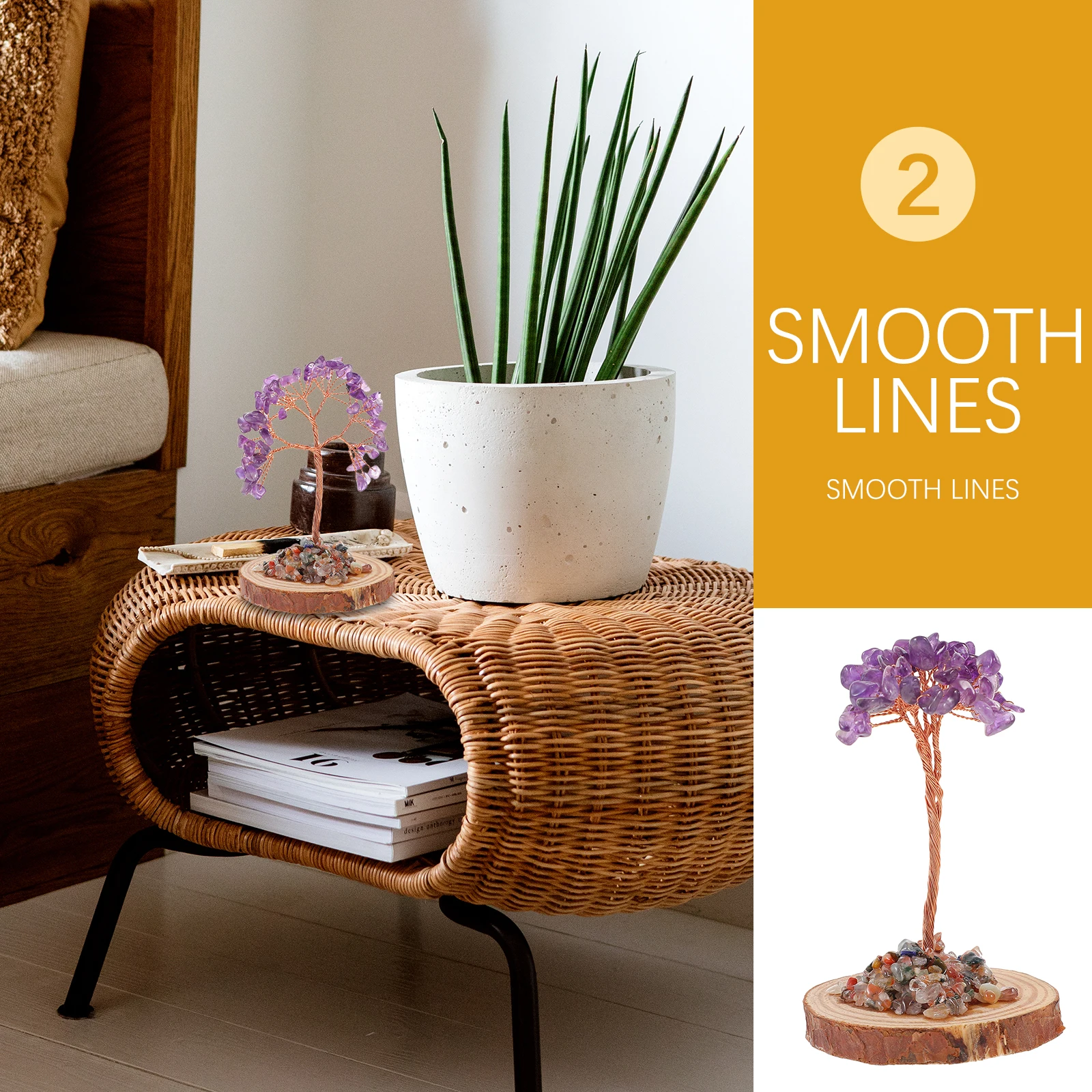 

Crystal Tree Decorations Ornament Mini Creative Ornaments Crafts Crystals Natural