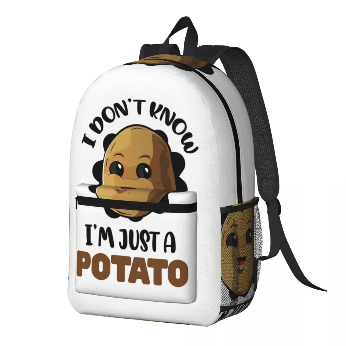 I Don't Know I'm Just A Potato - Potato Lover Gift Backpack Daypack Kids BookBag School Bag Shoulder Bags for Men Women
