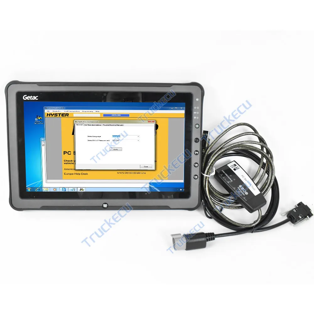 

Forklift truck diagnostic scanner Hyster PC Service Tool Ifak CAN USB hyster diagnosis cable tool Thoughbook F110 tablet Laptop