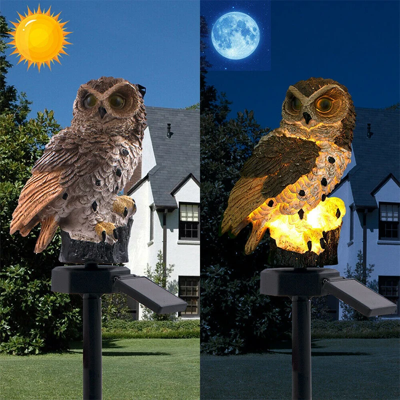 

Solar Resin Eagle Lawn Lamp Outdoor Led Ground Lamp Patio Outdoor Solar Lights Garden Lawn Decorative Animal Ground Plug Lamps