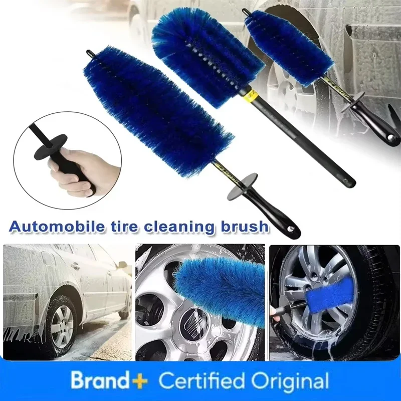 Auto Motorcycle Washing Tool Car Wheel Multifunction Cleaning Brush Long Soft Handle Rim Hub Microfiber Brush Tire Detail Amagi