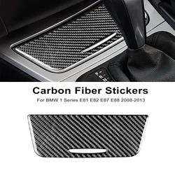 Carbon Fiber Stickers Gear Shift Panel Sstorage Box Cover Styling For BMW 1 Series E81 E82 E87 E88 2008-2013 Interior Accessory