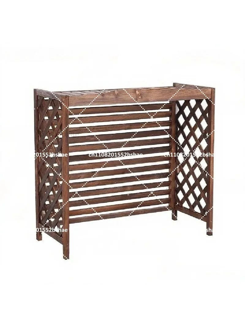 Plastic wood air conditioner outdoor frame wooden balcony air conditioner frame wooden cover