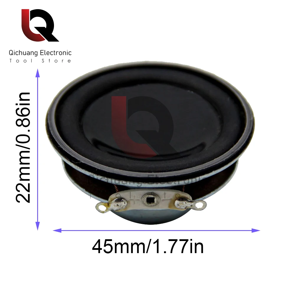 2Pcs 45mm Audio Portable Speakers 4Ohm 5W Full Range Speaker Mini Audio Portable horn DIY Stereo Home Theater Woofer Loudspeaker