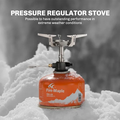 Imagen 2 del producto Estufa de Gas con regulador de presión Fire-Maple Greenpeak II con estufa piezoeléctrica integrada para mochilero, resistente al viento, senderismo, Camping