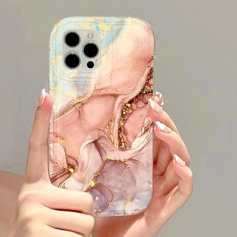 Marble Pattern Phone Case For iPhone 14 Case for iphone 11 13 12 15 16 Pro Max XR XS X 7 8 Plus SE SE3 Silicone Cover Soft Coque