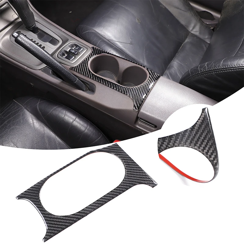 

For Toyota Celica 1999-2005 soft carbon fiber car water cup holder panel frame decorative sticker car interior accessories