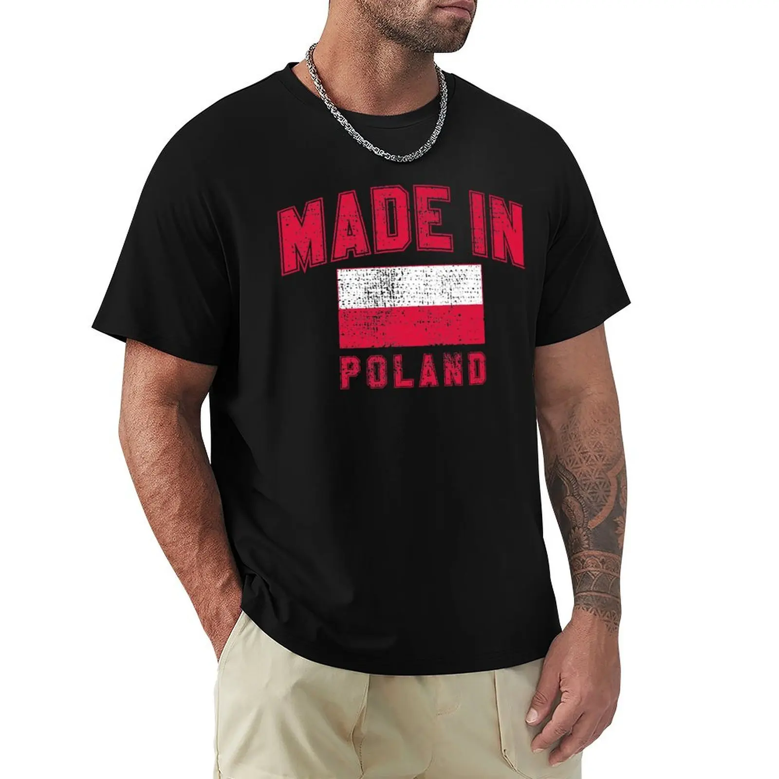 Made In Poland T-Shirt Casual All Match Tee Shirt for Men