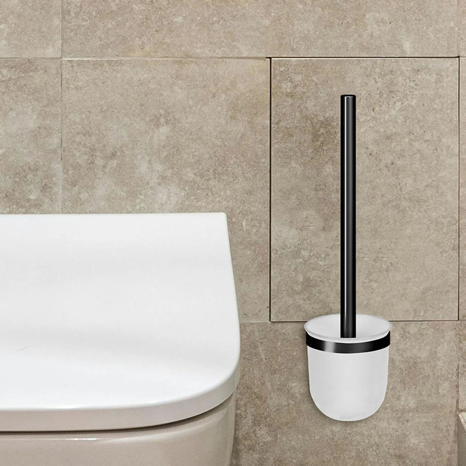 

Набор из 2-х пластиковых держателей для туалетных щеток, подставка для хранения инструментов для уборки ванной комнаты, контейнер для бытовых туалетных щеток-скрубберов