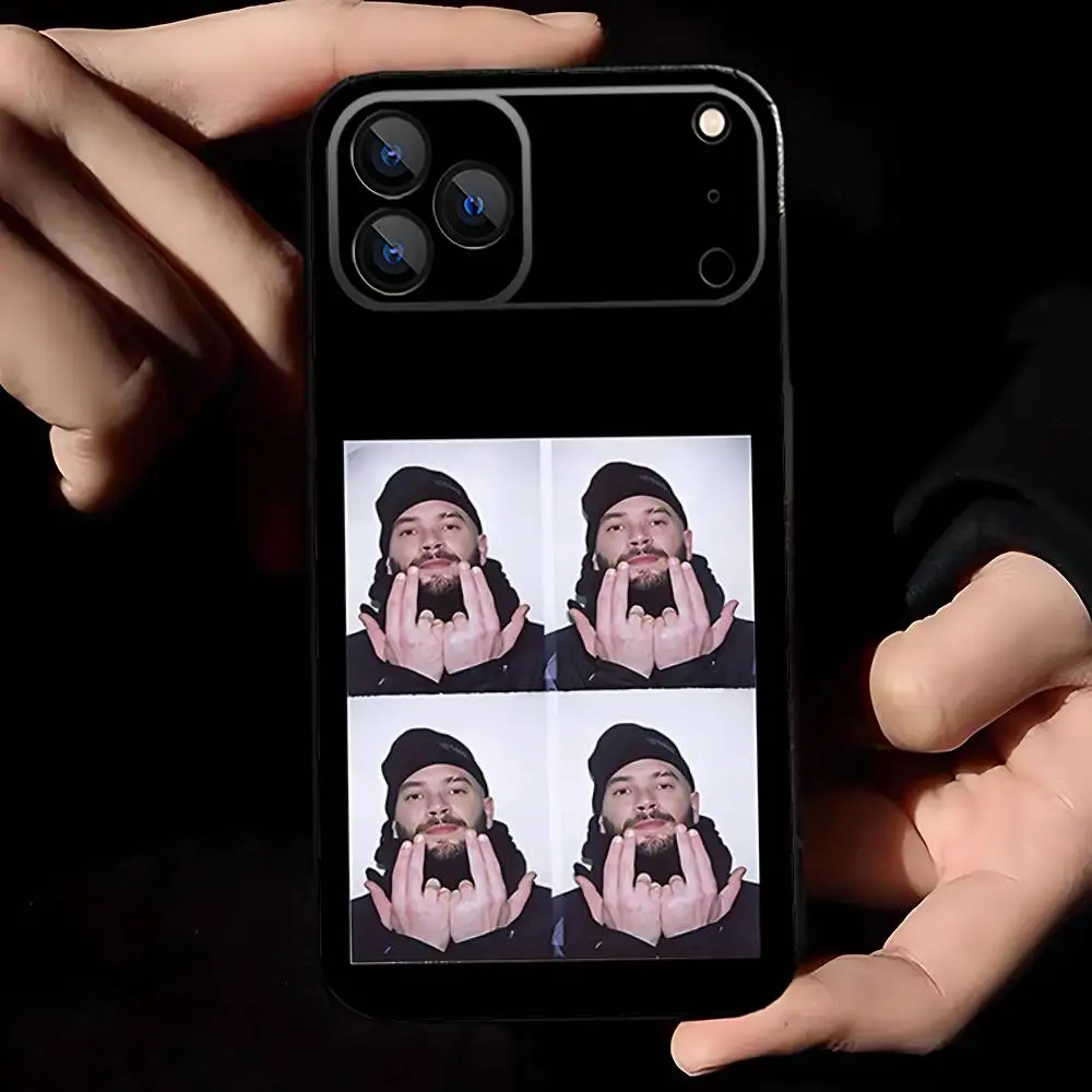 حافظة هاتف مغني الراب J-jul لهاتف آيفون 17,16,15,14,13,12,11,Pro,Max,Plus,E,Air,غطاء أسود واقٍ صغير #5