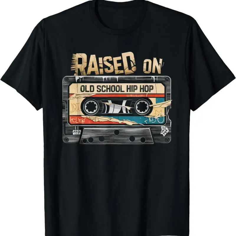 RAISED ON OLD SCHOOL HIP HOP Футболка Кассета Граффити Рэп S 4XL RAISED ON OLD SCHOOL HIP HOP Футболка Кассета Граффити Рэп S 4XL