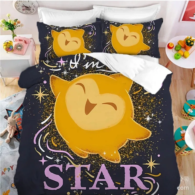 Disney Wish King Size Bedding Sets Anime Figure Asha Cosplay Cute Bed Quilt Covers Pillowcases Bedroom Duvet Cover Sets