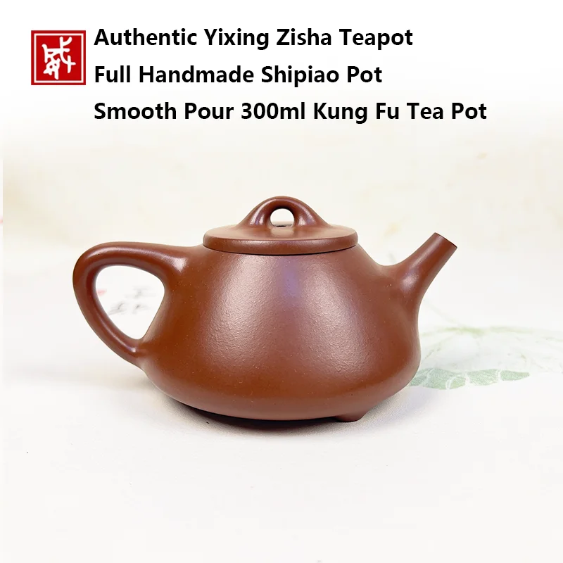 Authentic Yixing Zisha Teapot, 3 Clay Options Wucai Duan / Dicaoqing / Old Purple Clay, Full Handmade Shipiao Pot, Smooth Pour 3