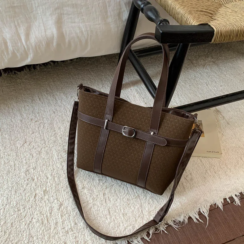 2025 Spacious Work Tote for Women, Soft Leather Multi-functional Crossbody Bag, Elegant Shoulder Purse for Office Commute