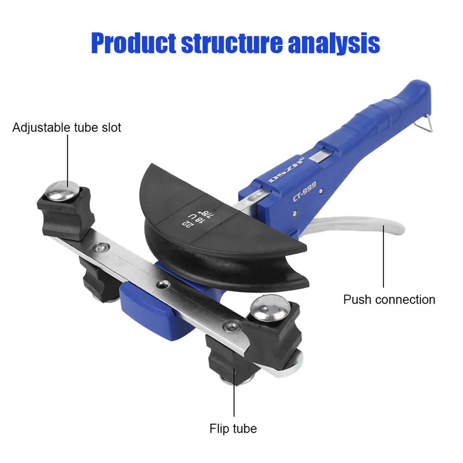 DSZH CT‑ Bending Machine Pipe Cutter Mechanical Ratchet Bow‑Type with  Wheel 6‑22mm Pipe Bender Bending Machine