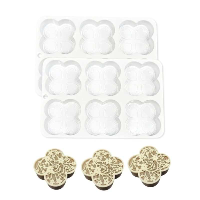 

2pcs Fondant Impressions Mats Pastry Moulds Flower/Leaf Pattern Lace Mat Enduring