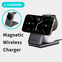 3 in 1 Magnetic Wireless Charger Foldable for iPhone12-17 Apple Watch AirPods 3-4(not for Airpods 2) W93
