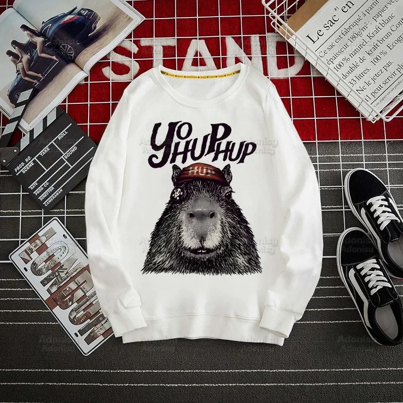 

Capybara Men Hoodie Autumn Hip Hop Men Pullover Cartoon Don't Worry Be Capy Sweatshirts Capibara Hoodies Mens Hoodie Male