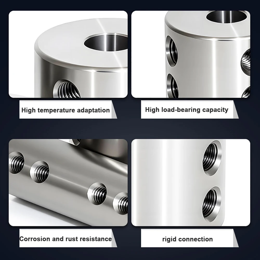 1pc Steel High-torque Extended Rigid Coupling D14L35 / D16L35 Motor Model Variable Transmission Adapter Shaft Connector