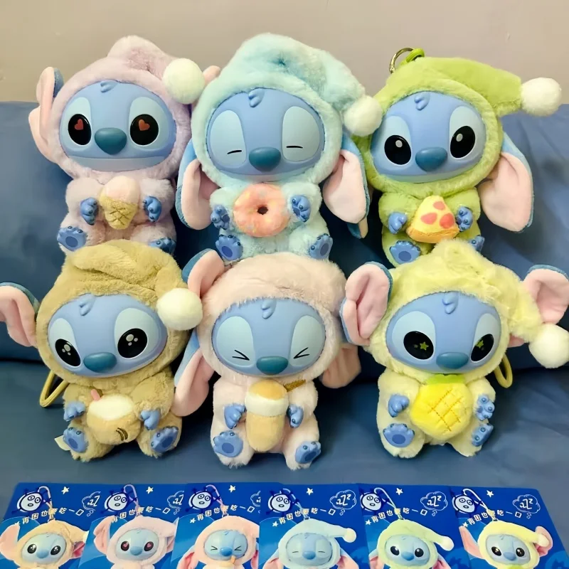 

Новая серия Disney Stitch Eat Some Thing Before Sleep, виниловая слепая коробка, сумка, подвеска, милая кукла, загадочная коробка, игрушка, подарок для взрослых