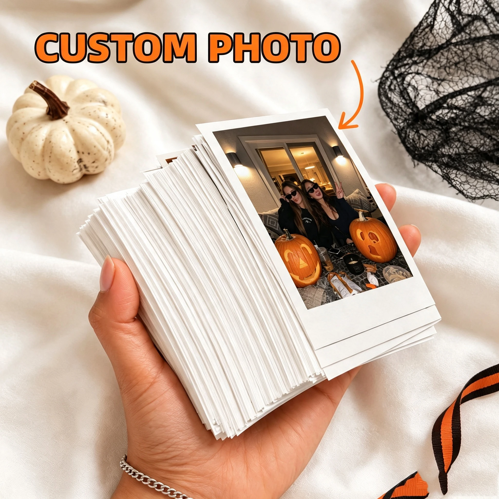 1/3/5Pcs Custom Photo Prints, Personalized Halloween Couple Picture Gifts for Souvenir Collection, Gift Making & Desktop Display