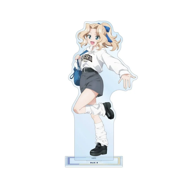 Anime Girls und Panzer Cosplay 15cm Acrylic Stand Model Keychain Prop Decor Cartoons present Souvenir Animation Peripheral