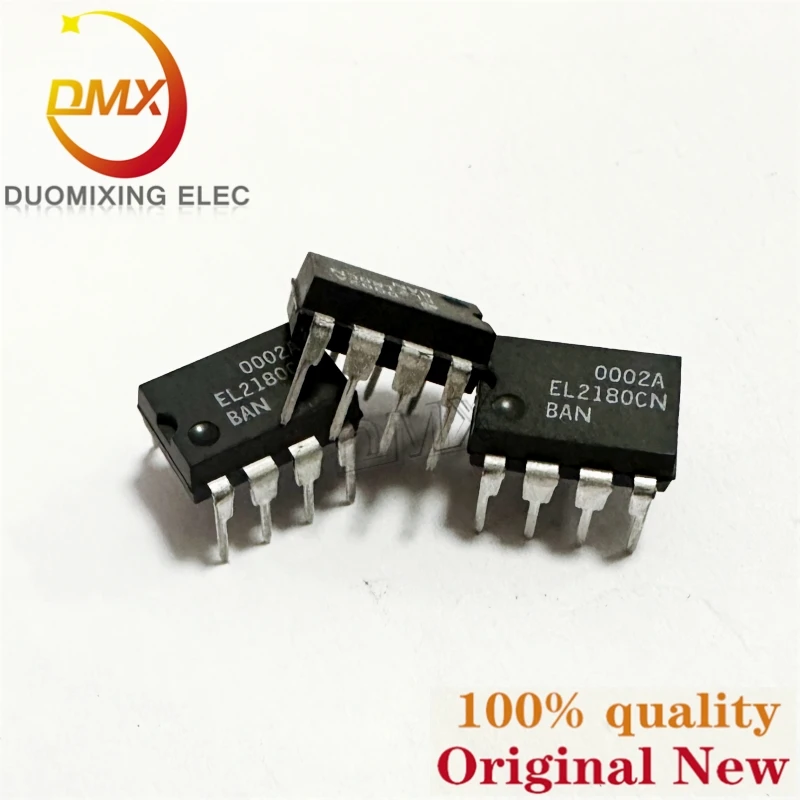 5PCS/LOT 100%New EL2180CN Single-channel current mode feedback amplifier IC components imported dual-row 8-pin PDIP package