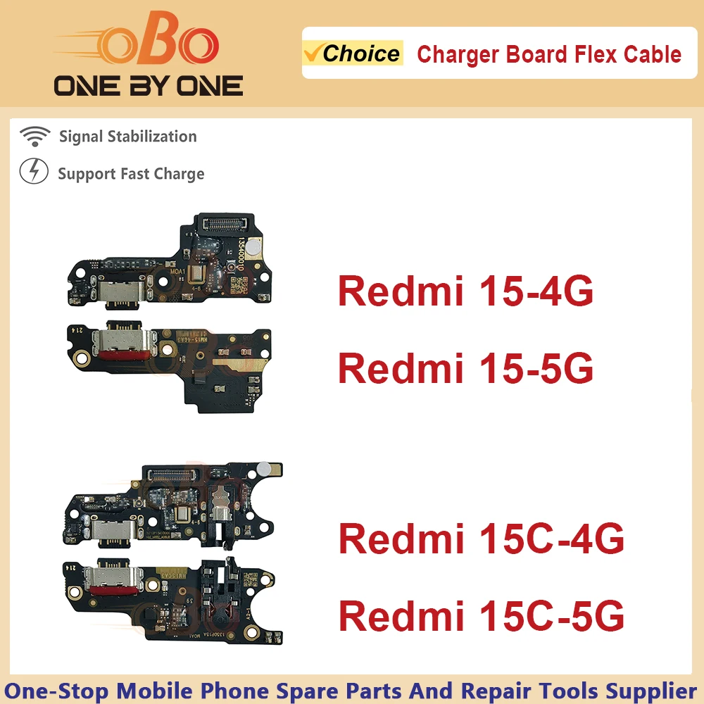 

USB-док-станция для зарядки для Redmi 15 15C 4G 5G, разъем порта зарядного устройства, гибкий кабель для материнской платы, запасная часть (1 шт.)