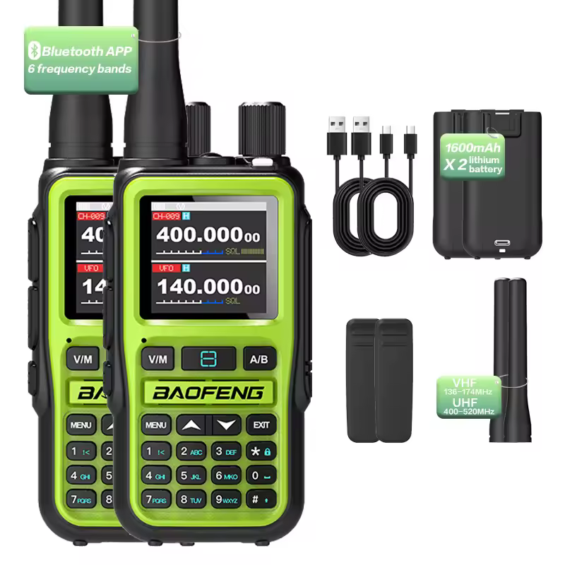 Baofeng UV-5R Mini 5W Walkie Talkie (2 Pack) | Bluetooth APP, NOAA Weather, 999 Ch | USB-C Charging for Outdoor/Hunting - Image 9