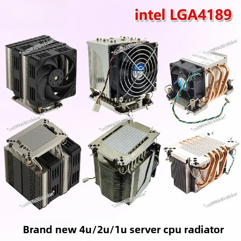 6 Heat Pipe LGA4189 Pin 4U Server CPU Radiator Dual Fan 2U Ball Desktop Air Cooled Side Blow 1U