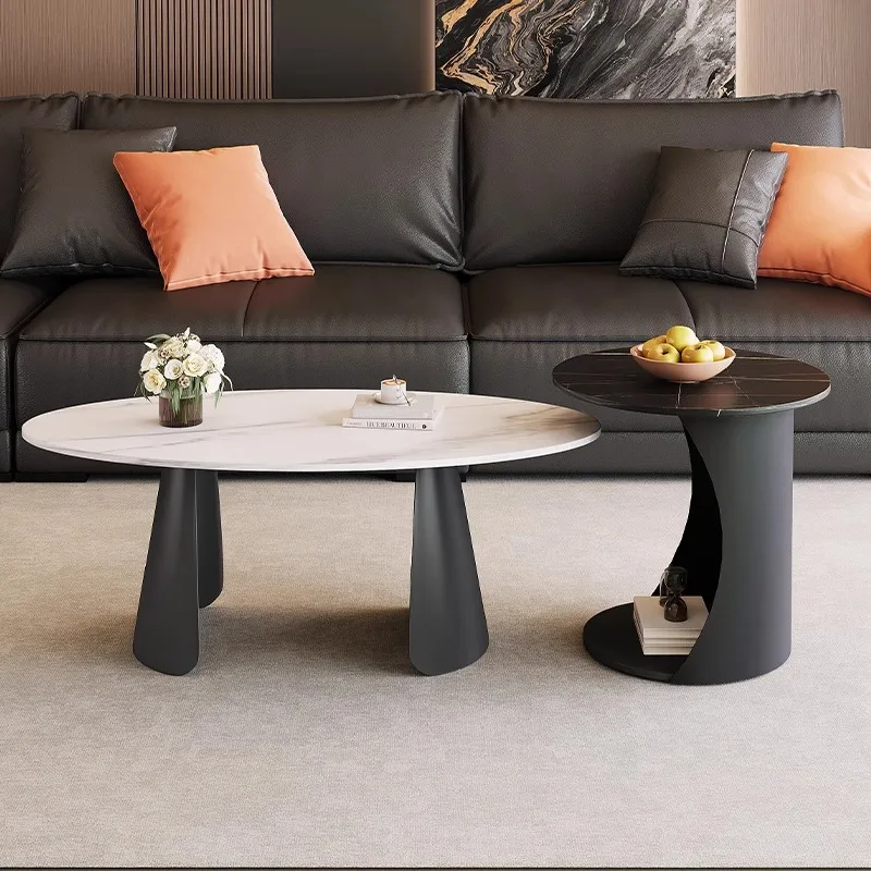 

Metal Modern Storage Coffee Table Legs Living Room Modern Small Side Table Set Round Luxury Mesa De Centro Sala Furniture Home
