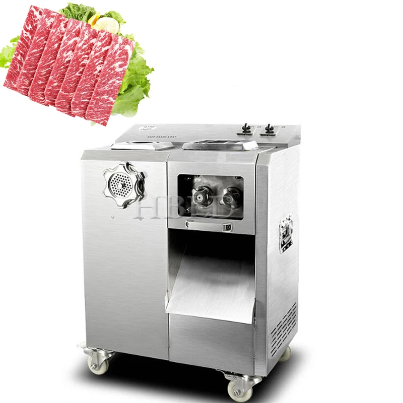 

Electric Meat Cutter 2200W Commercial Stainless Steel Vegetable Cutting And Grinding Machine