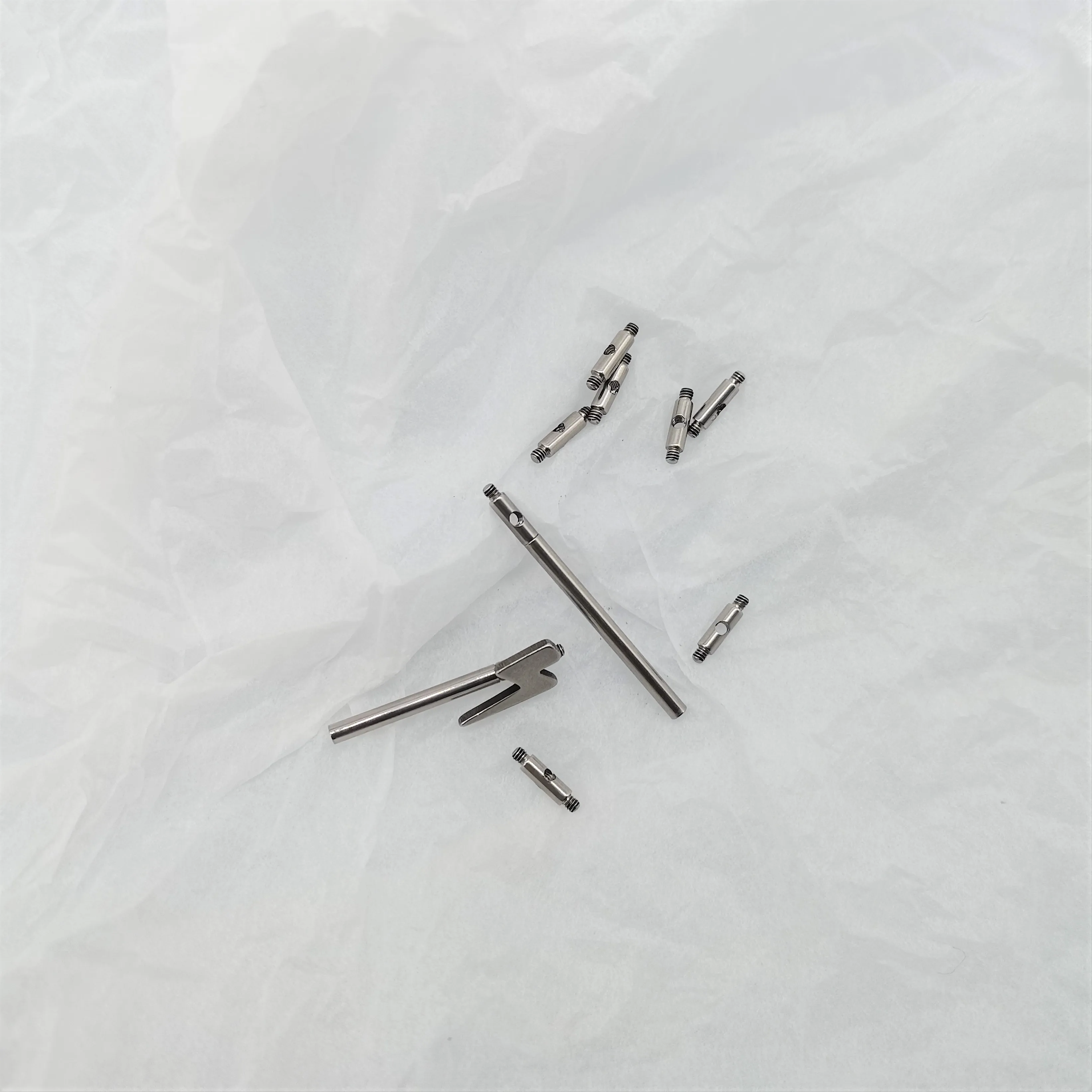 ASTM F136 5pcs Titanium 14G Ear Bridge Extension Rod 4mm for Internal Thread Piercing Jewelry Tongue, Navel, Lip Nails