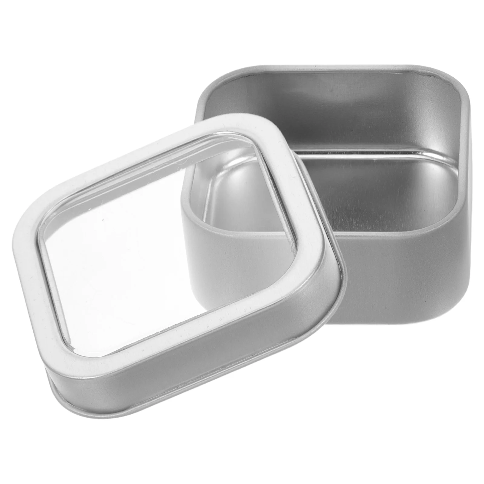 

Jewelry Box Metal Square Tin Container Small Portable Storage For Rings Necklaces Hooks Compass Bead Organizer Keepsake Tinplate