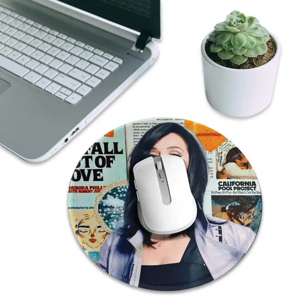 Katys Perrys The Lifetimes Tour 2025 Y2K Round Mouse Pad Computer Keyboard Mouse Mat Gaming PC Desk Mat Office Table Mats