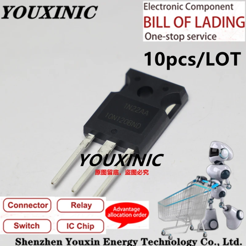 

YOUXINIC 2018+ 100% new imported original HGTG10N120BND 10N120BND IGBT field effect TO-247 1200V 10A