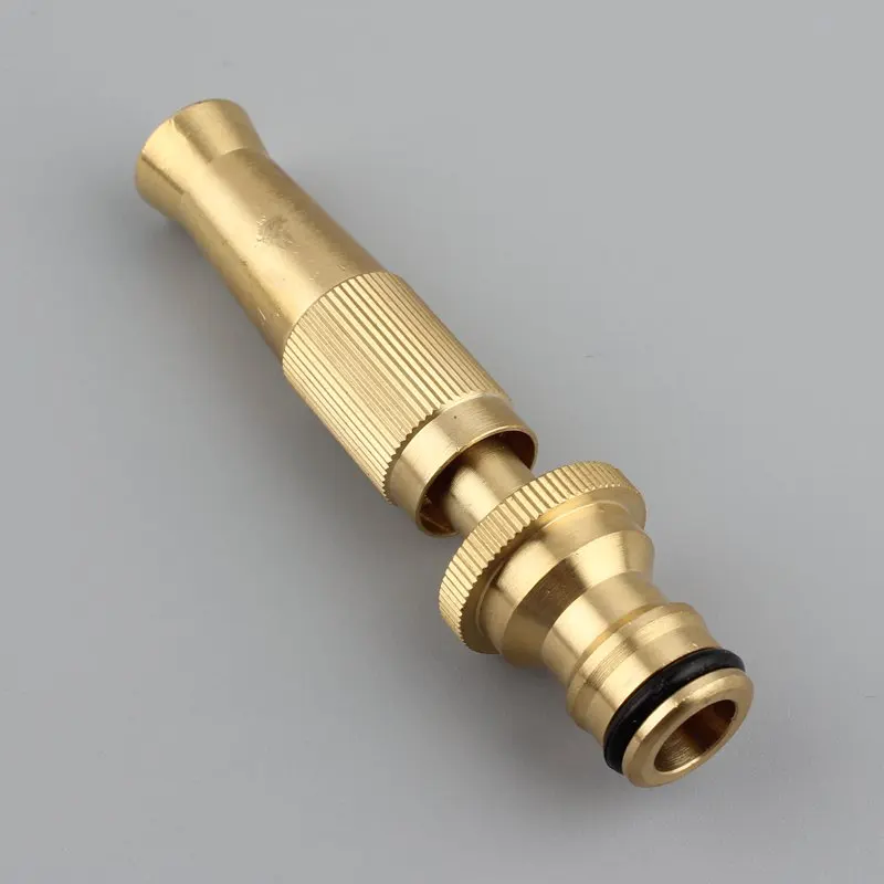 Spray Nozzle Water Gun Brass High Pressure Direct Spray Sprinkler Quick Connector 1/2''  Garden Hose Adjustable Pressure Washer